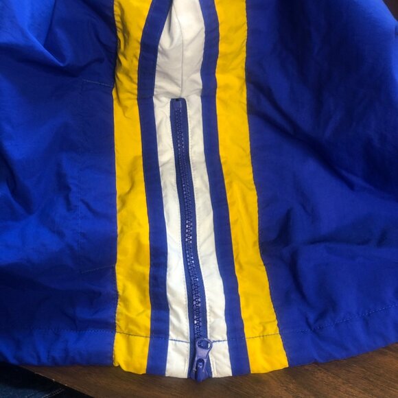 Game Sportswear Pullover Jacket Mens Size 3XL Blue Yellow Lined Windbreaker - Picture 4 of 7